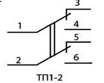 Тумблер ТП1-2 схема электрическая
